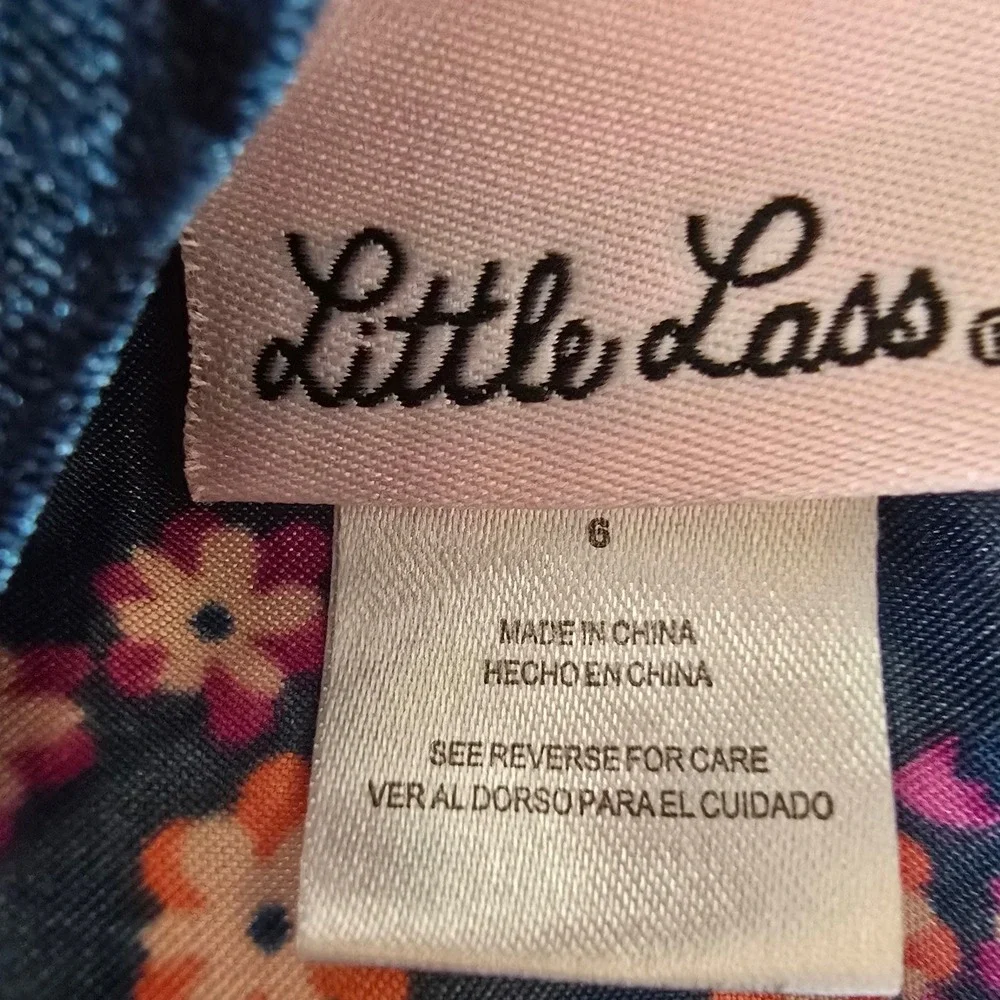 Little Lass Kids Girls Floral Kimono Robe Blue Pink Orange Flowers Size‎ G